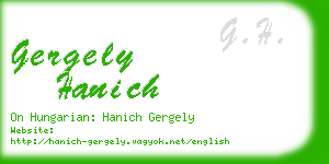 gergely hanich business card